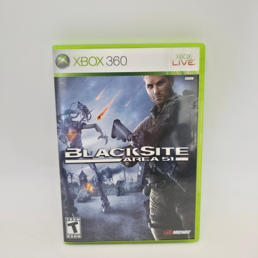 Midway BlackSite Area 51 Xbox 360 Game Excellent CIB Sci-Fi FPS Shooter
